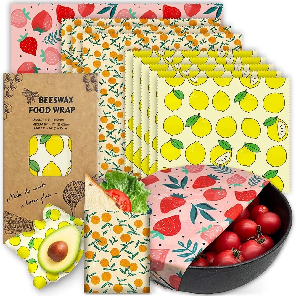 Beeswax Food Cover - 9 pezzi di pellicola alimentare in