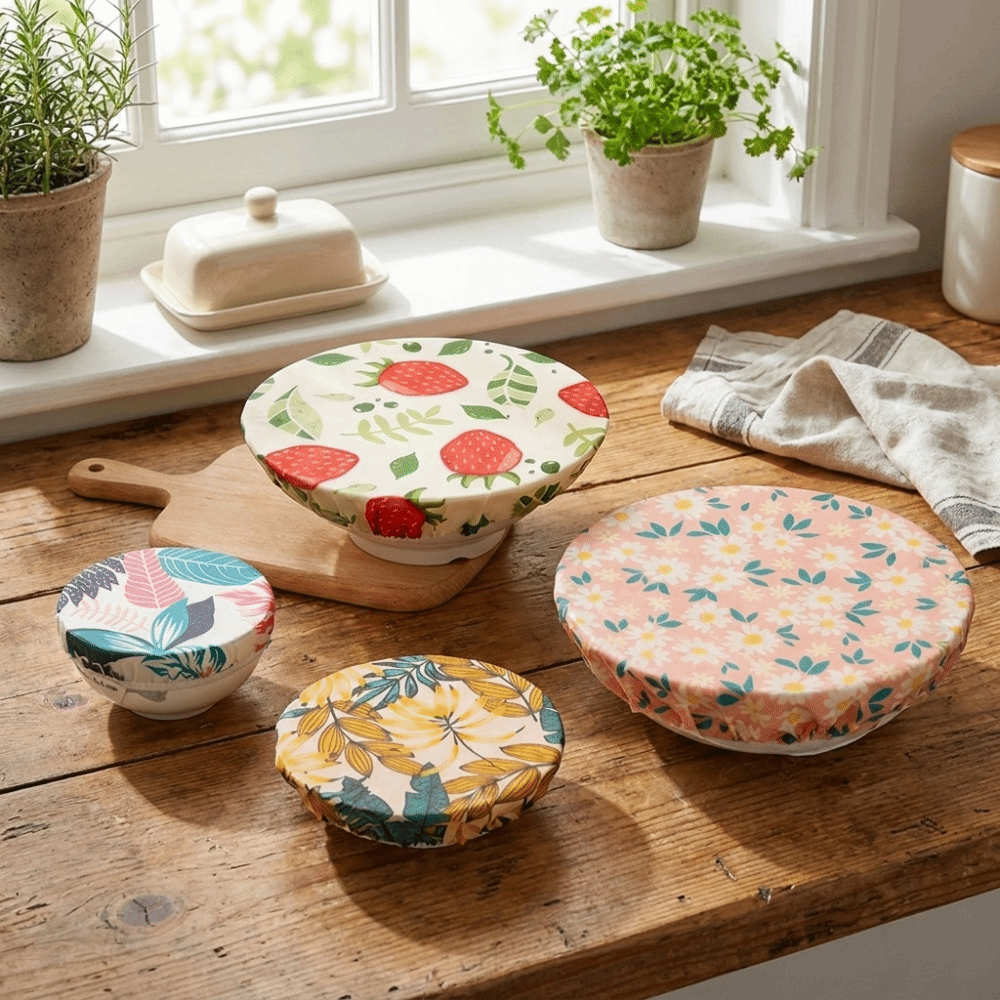 Beeswax Food Cover - Copri Ciotola in Tessuto Cerato Anti-Polvere