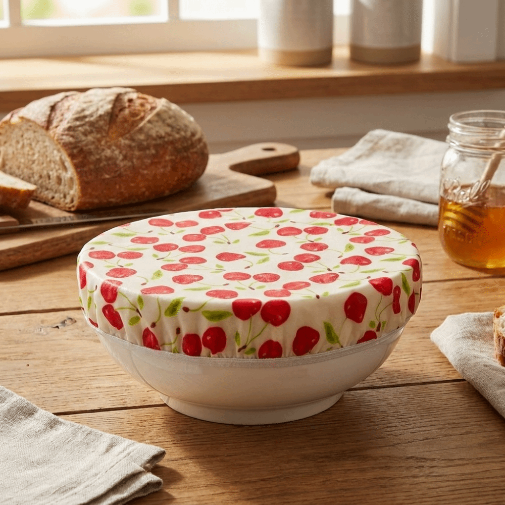 Beeswax Food Cover - Copri Ciotola in Cotone Lavabile Anti-Polvere