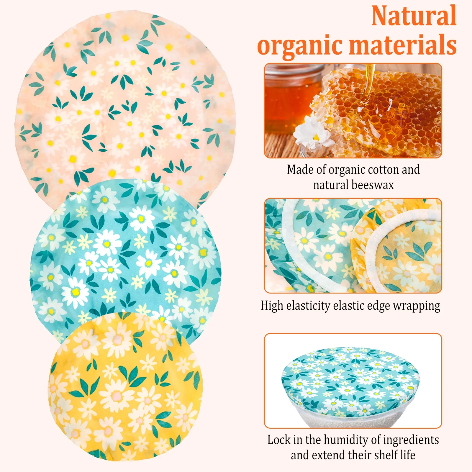 Set di 3 Coperture per Ciotole - Beeswax Food Cover recensione e prezzo